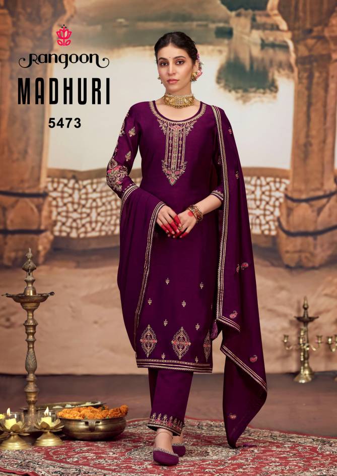 Madhuri By Rangoon Silk Designer Kurti With Bottom Dupatta Wholesale Price In Surat